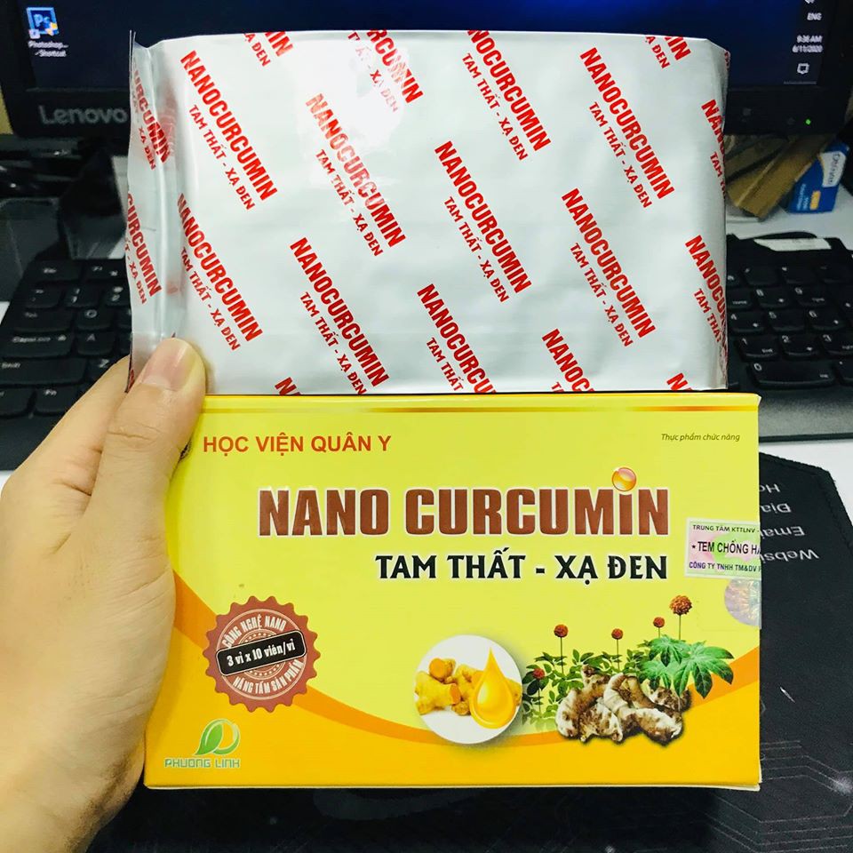 (Tinh Chất Nghệ) Viên Nghệ Nano Curcumin Tam Thất Xạ Đen Học Viện Quân Y