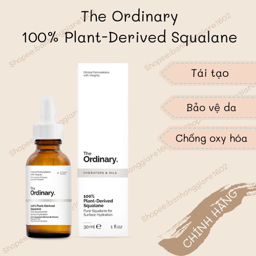 Dầu dưỡng ẩm 100% Plant-Derived Squalane The Ordinary