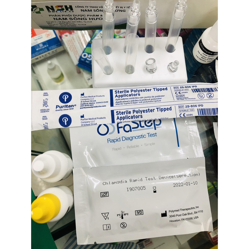 QUE THỬ TEST THỬ NHANH VIÊM NHIỄM NẤM PHỤ KHOA Chlamydia VIÊM ÂM ĐẠO DO NẤM CANDIDA FASTEP CỦA MỸ