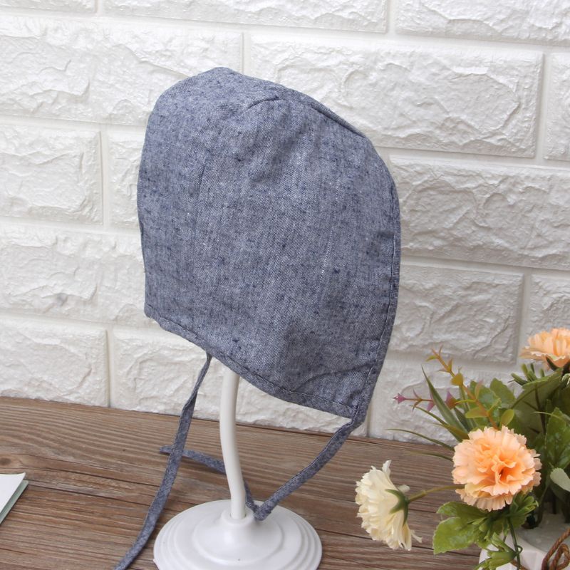 Mũ Beanie Hai Mặt Bằng Vải Lanh Phong Cách Vintage Dành Cho Bé Trai Gái