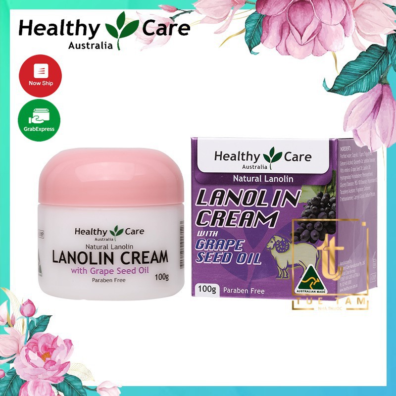 Kem dưỡng da nhau thai cừu mỡ cừu Healthy Care Lanolin Cream 100g (các loại)