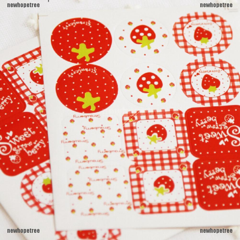 Set 24 MiếNg DáN HìNh Quả Dâu Trang Trí Sổ ThiệP
