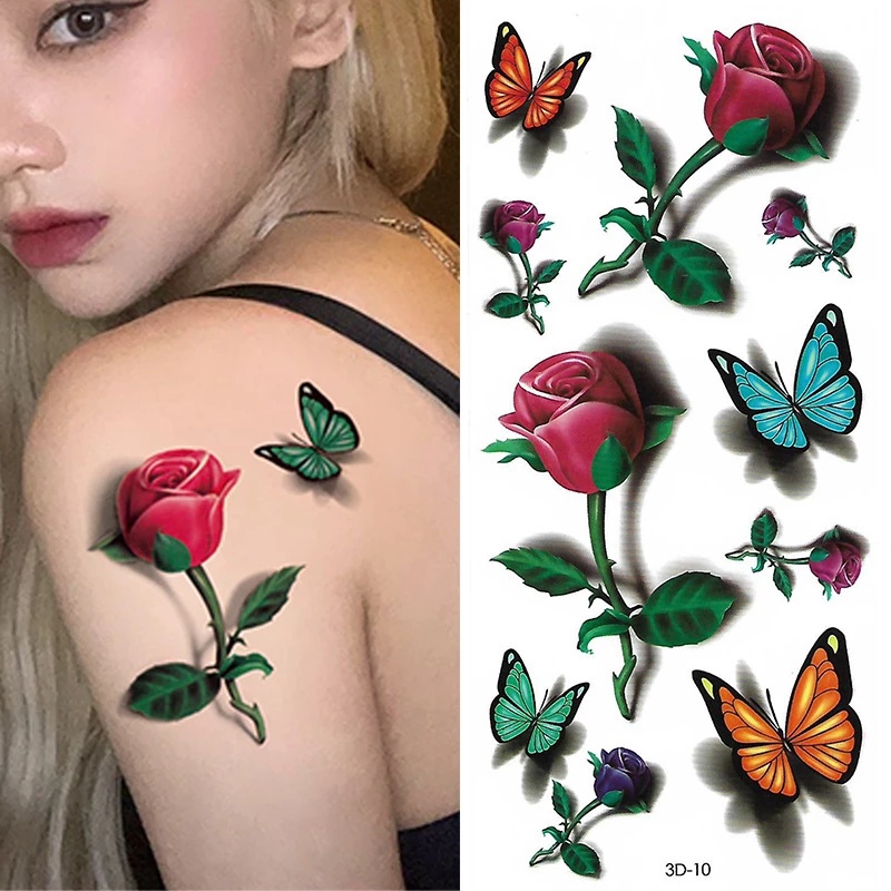 Miếng Dán Hình Xăm 3D Thời Trang Chống Nước Lâu Trôi Cho Nam Nữ
