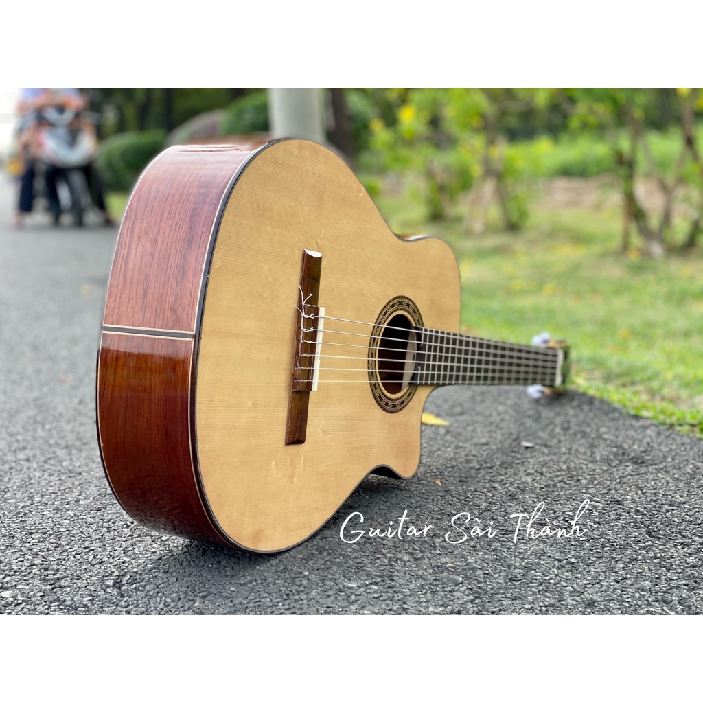 Đàn Guitar Classic ST-C4 Gỗ Điệp Có Kè lưng Gỗ Còng Cườm Tặng Full Box Phụ Kiện