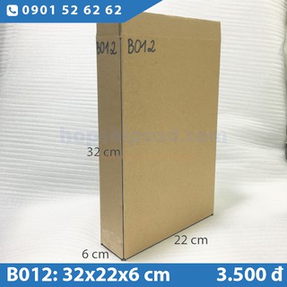 Combo 30 hộp carton, hộp đựng hàng B012 kích thước 32x22x6 cm