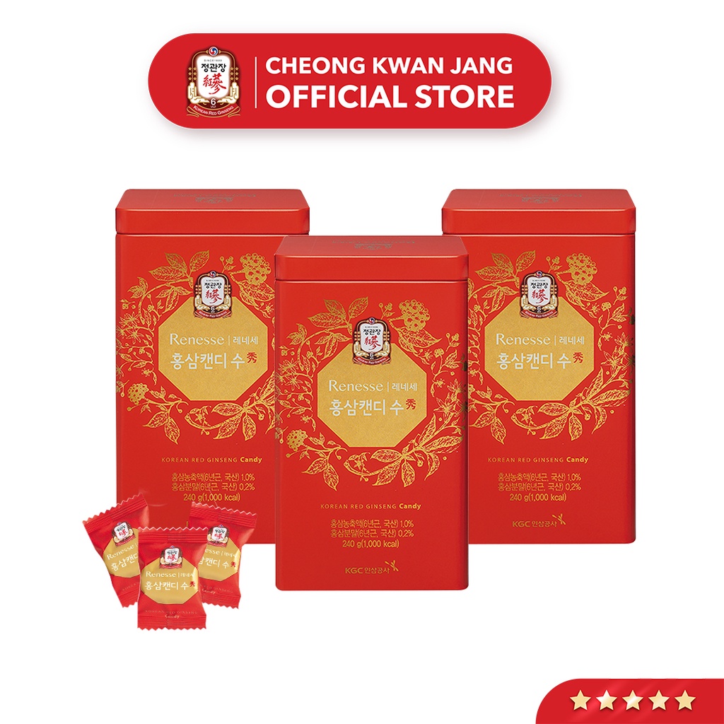 Kẹo Hồng Sâm Hàn Quốc Cao Cấp KGC Cheong Kwan Jang - Ginseng Candy 240g