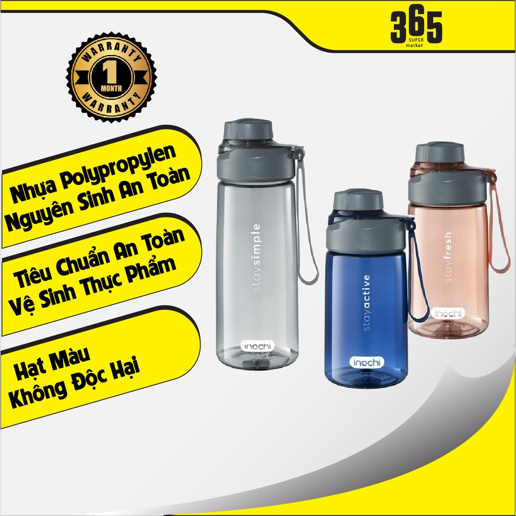 Bình đựng nước thể thao, tập gym nhựa nguyên sinh Kita Boost 670ml BIN670