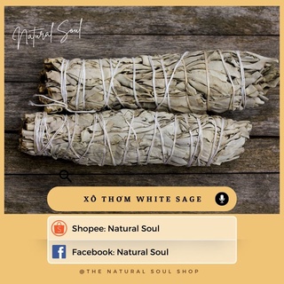Xô Thơm White Sage - Hàng Mỹ Nhập Trực Tiếp - Thanh Tẩy Năng Lượng Tiêu Cực - Natural Soul