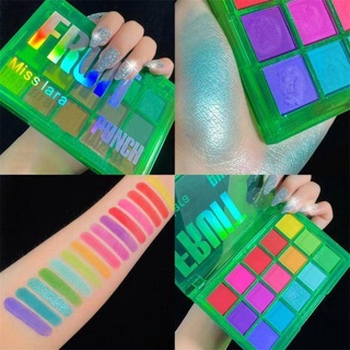 [Hàng mới về] Bảng phấn mắt ngọt ngào với 15 màu neon bóng lì ánh kim dễ phối màu để đi tiệc