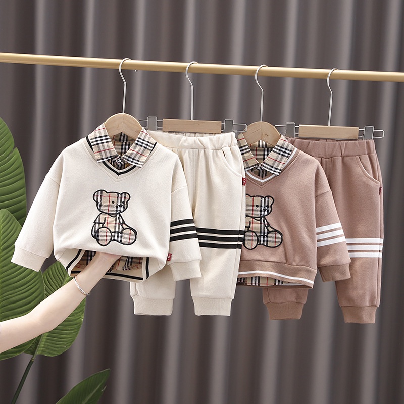 (Hàng ord 10-14days)BỘ ĐỒ CHO BÉ CAO CẤP PHONG CÁCH HÀN QUỐC HÌNH GẤU CUTE DỄ THƯƠNG