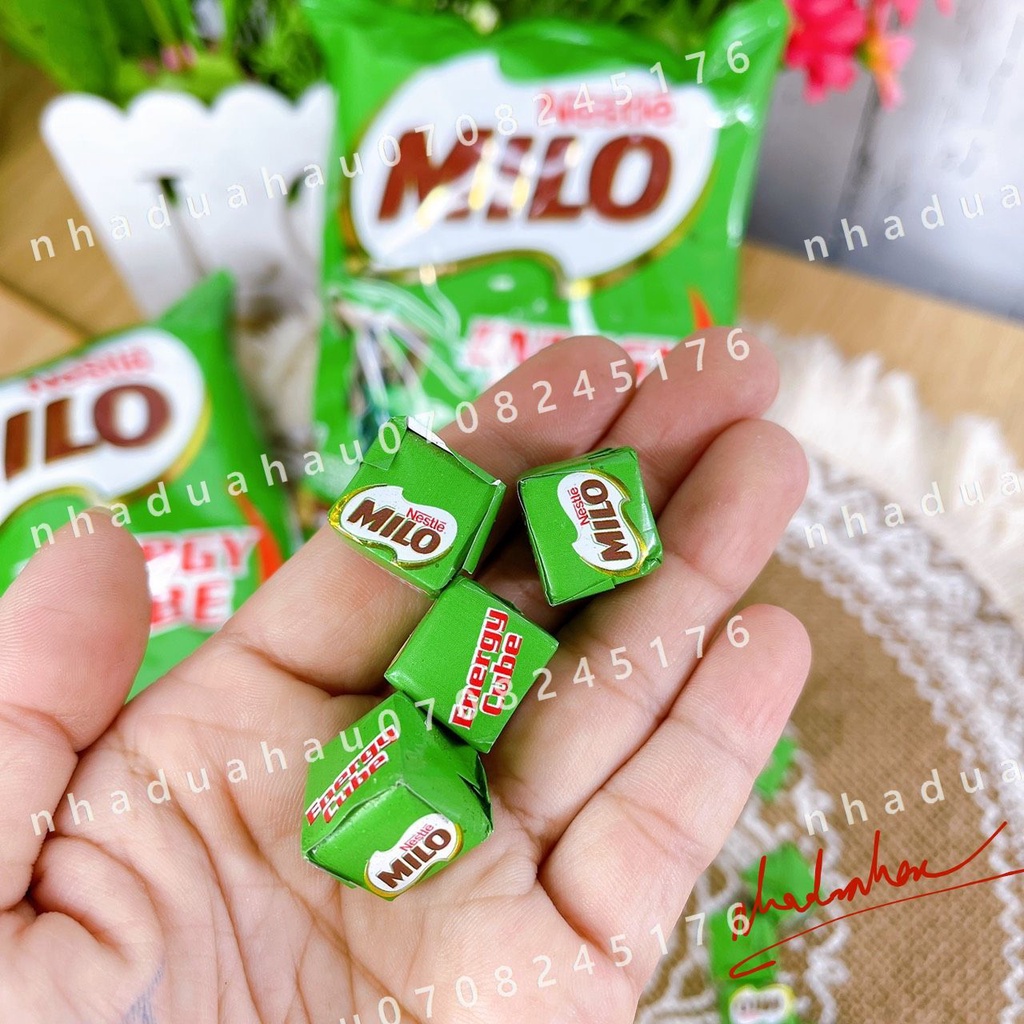 Một gói kẹo Milo Cube Energy Thái Lan chuẩn xịn gói 100 viên nén