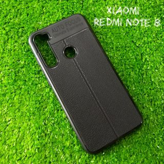 Ốp Lưng Xiaomi Redmi Note 8 Dẻo Giả Da Đen Đẹp