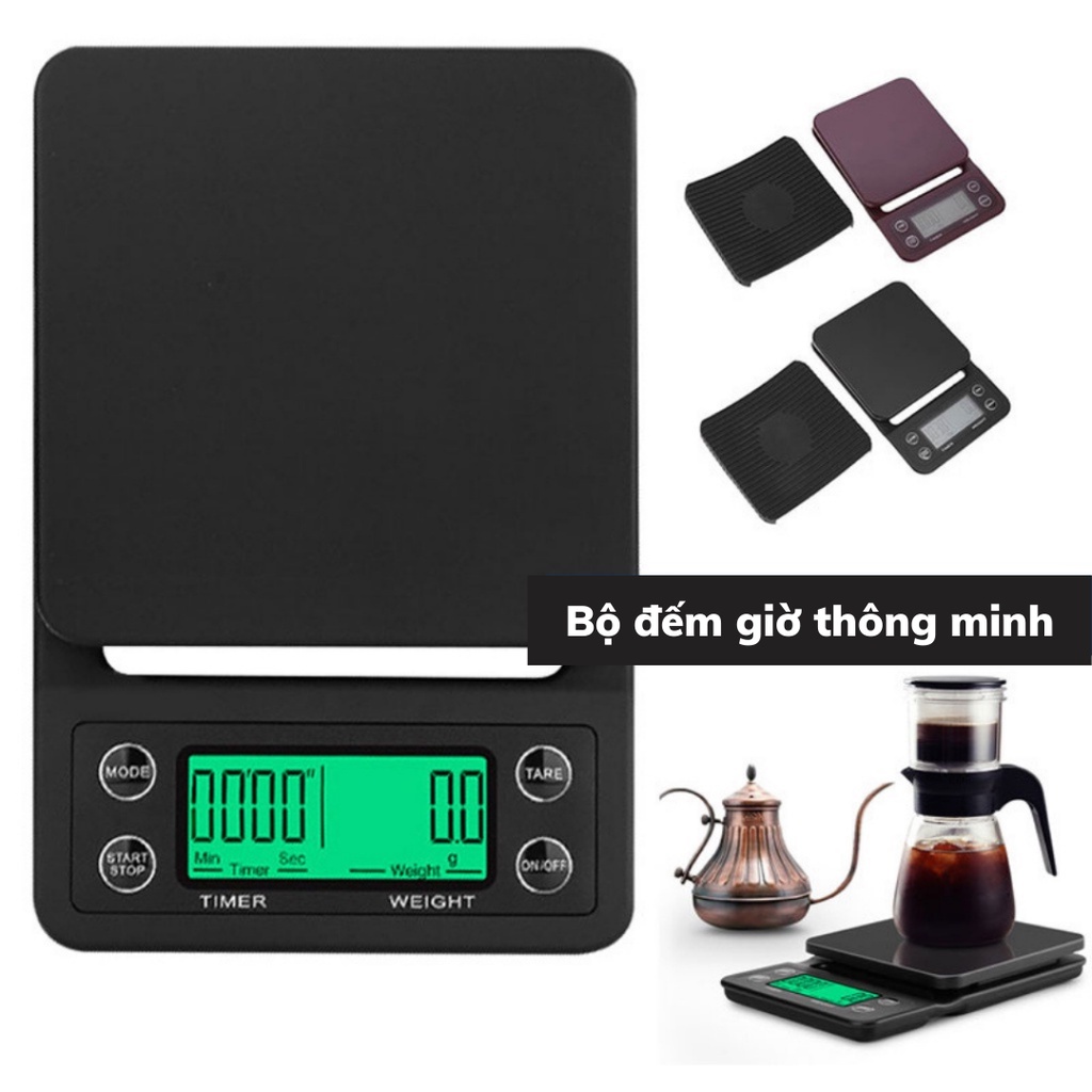 Cân tiểu ly mini pha cà phê nguyên chất định lượng 0,1-3kg cân điện tử làm bánh nhà bếp cafe rang xay