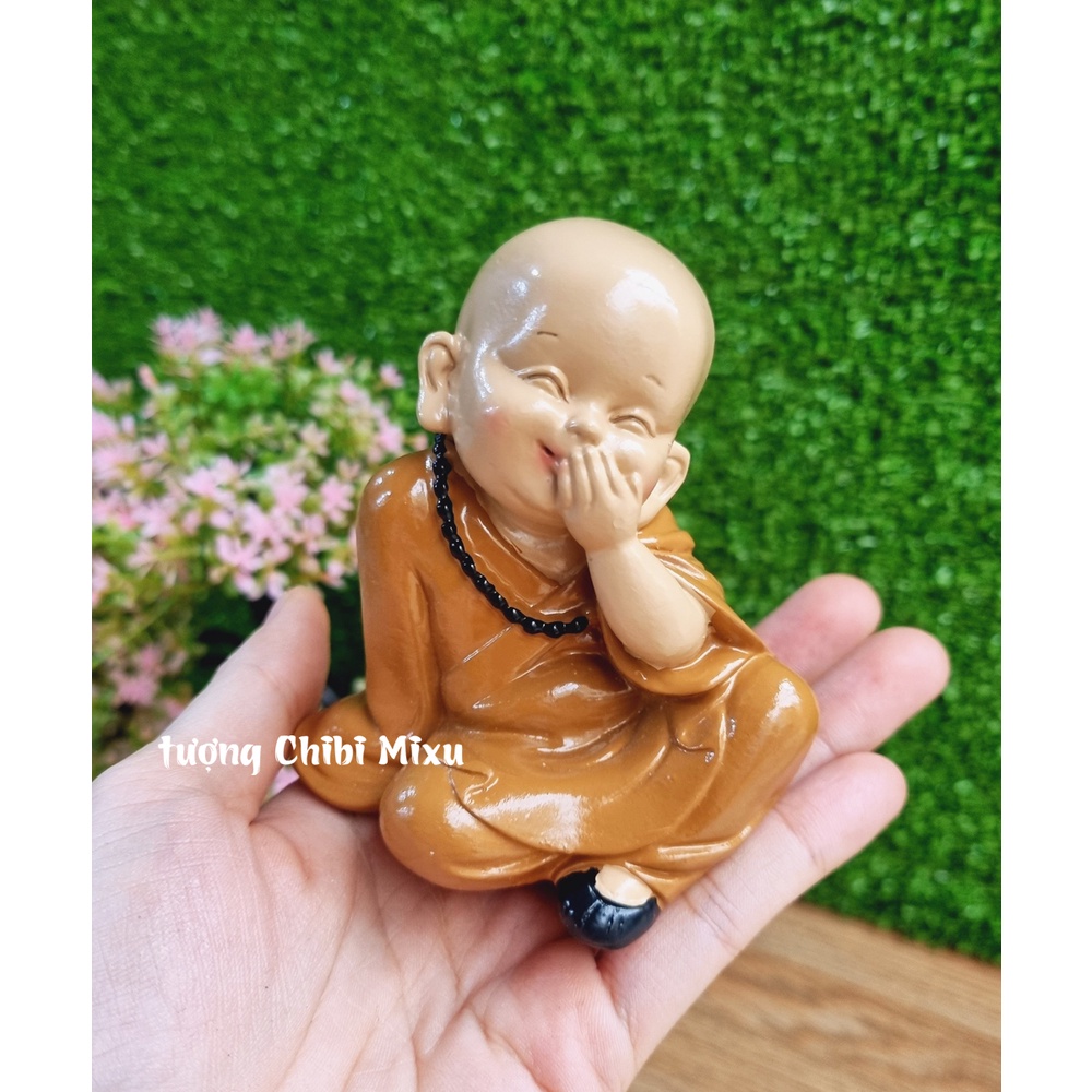 Bộ 04 tượng Tứ Không áo nâu size 10cm