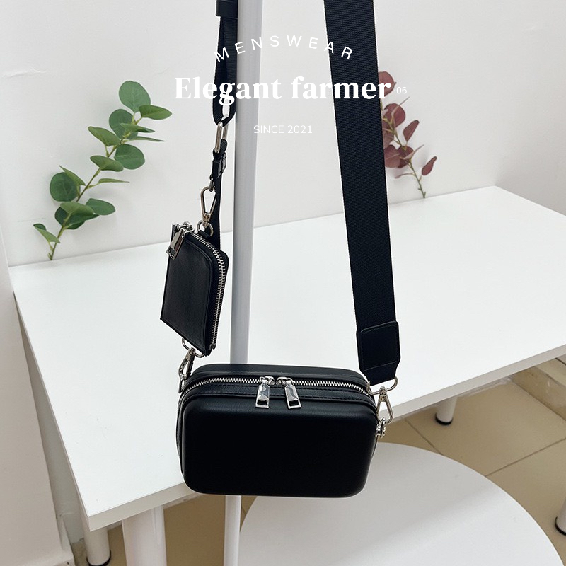 Túi đeo chéo + card wallet phong cách Hàn Quốc dành cho Nam & Nữ EF