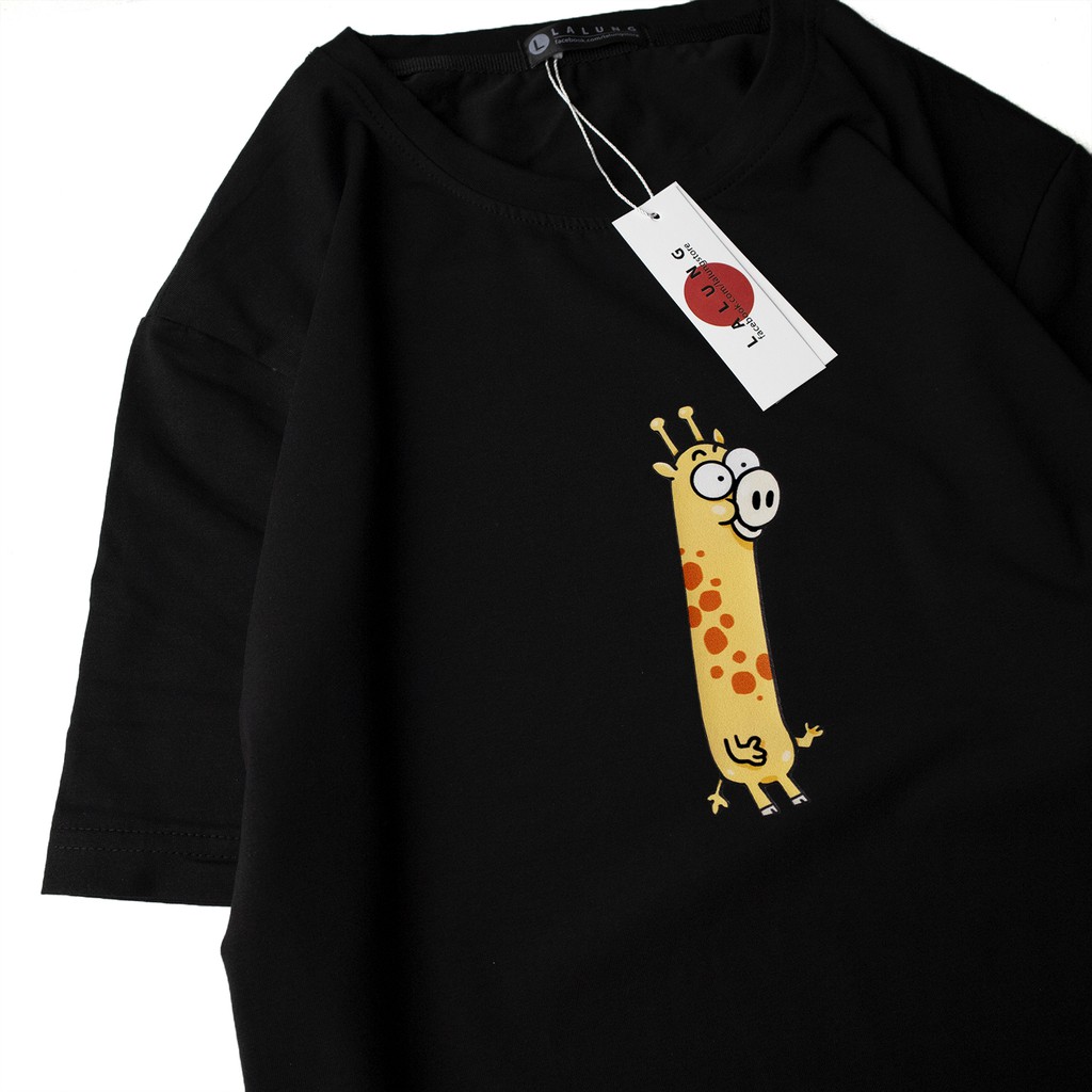 Áo Phông Cotton Unisex Hoạ Tiết Hươu Cute