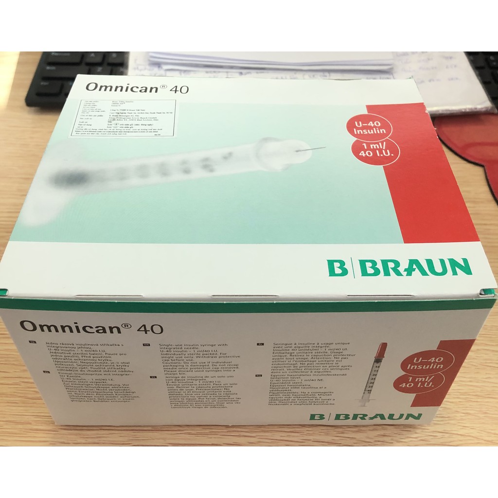 ( 10 Cái ) Kim Tiểu Đường 1cc - Kim Tiêm Insulin Omnicam Braun