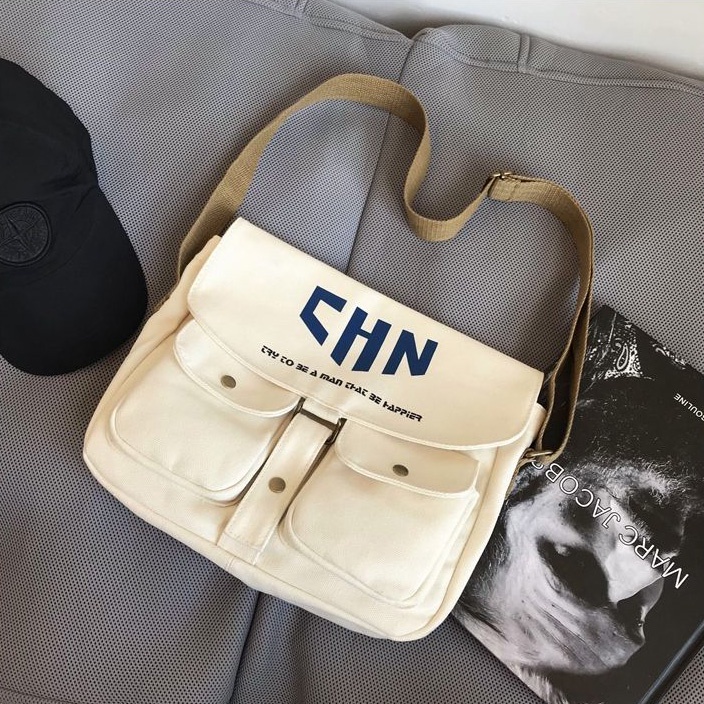 Túi đeo chéo canvas KO015 sức chứa lớn phong cách nhật bản cho nam