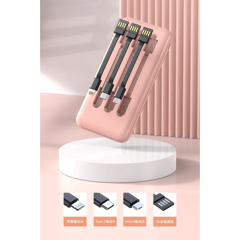 Sạc Dự Phòng Sạc Nhanh Dung Lượng 10000mah Nhỏ Gọn Sạc Nhanh Tiện Dụng Có Thể Tháo Rời