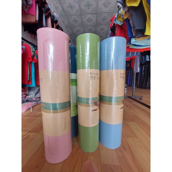 Thảm tập yoga tập gym 2 lớp định tuyến 6mm, 8mm cao cấp