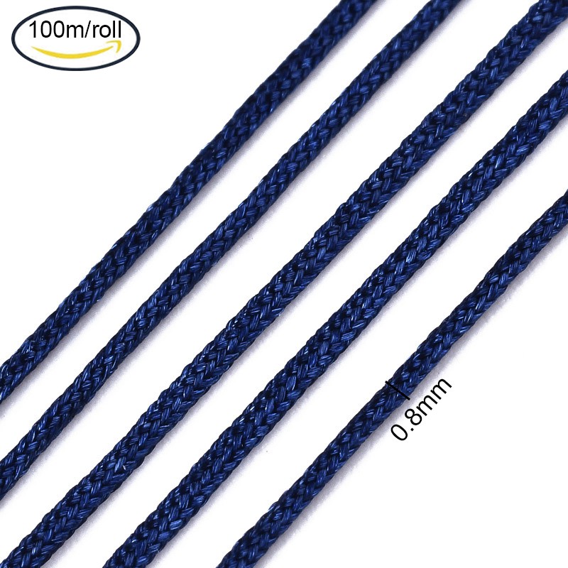 1 Cuộn Dây Nylon Màu Đen Đường Kính 0.8mm Dùng Làm Đồ Trang Sức