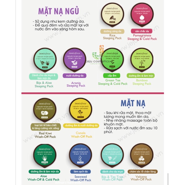 [GIÁ MUA SALE 50%] Mặt nạ Innisfree Capsule Recipe Pack 10ml | BigBuy360 - bigbuy360.vn