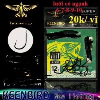 Sét lưỡi câu có ngạnh Nhật KeenBird siêu chắc khỏe Size 6-10