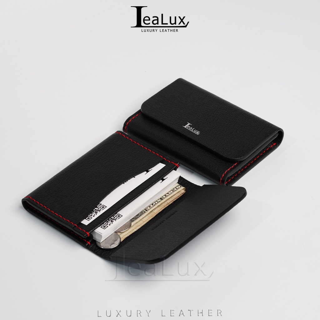 Ví Da Nam Nữ Đựng Thẻ Handmade LEALUX Holder Handmade 1