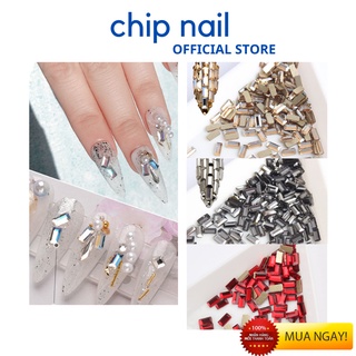 Đá chân bằng gắn móng nail hình chữ nhật nhỏ siêu sáng 100v