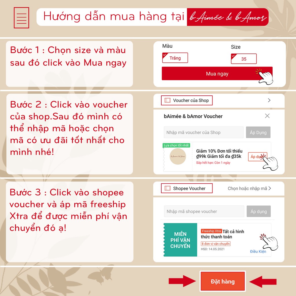 Dép cao gót nữ đế vuông thời trang dáng guốc sandal cao 7 phân quai ngang mũi vuông cao cấp bAimée &amp; bAmor – MS1663