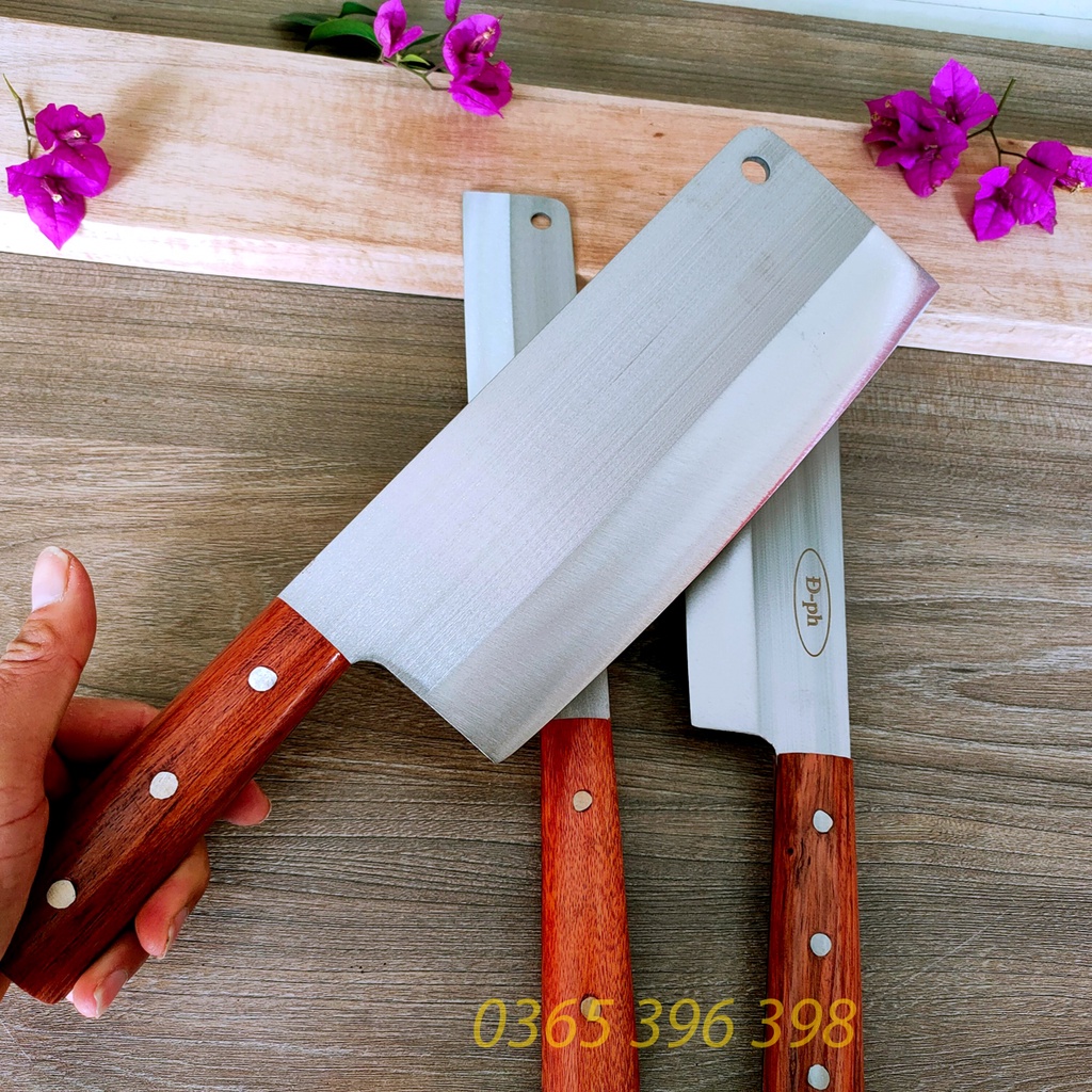 Dao làm bếp bộ 3 dao làm bằng thép trắng nhật không gỉ, được rèn thủ công 100% tại làng rèn lý Nhân Vĩnh Phúc ,chuyên ch