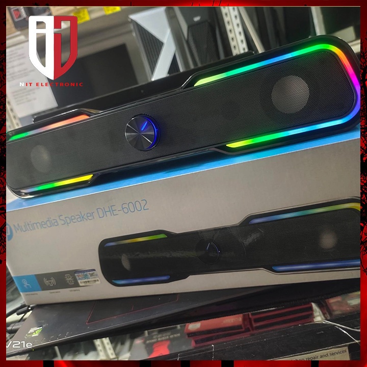 Loa máy tính nghe nhạc hp DHE-6002 led RGB loa vi tính thanh cây chính hãng có dây bass mạnh