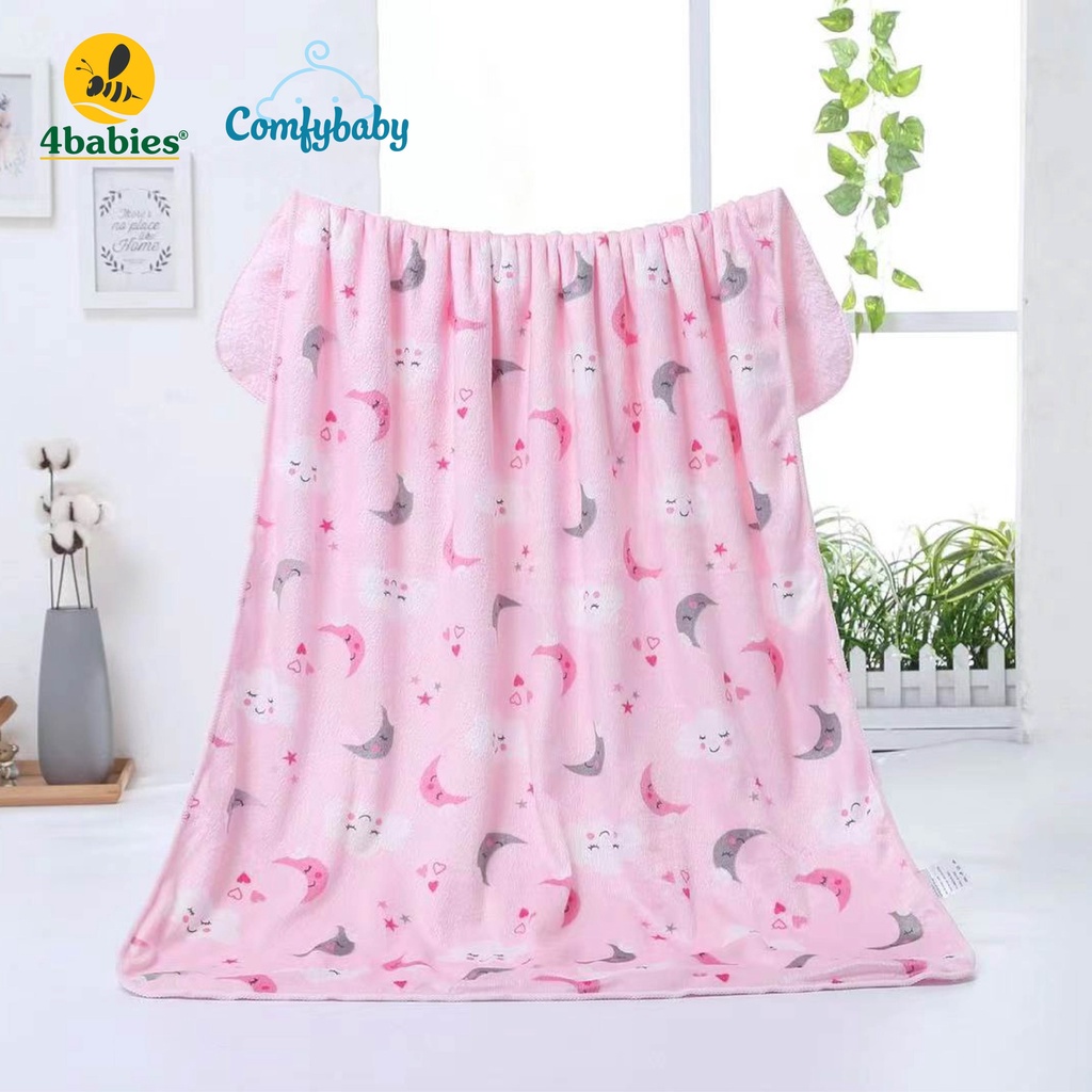 Chăn lông tuyết mịn 2 lớp Comfybaby KT 76x102cm - dành cho bé và gia đình - Hàng chính hãng