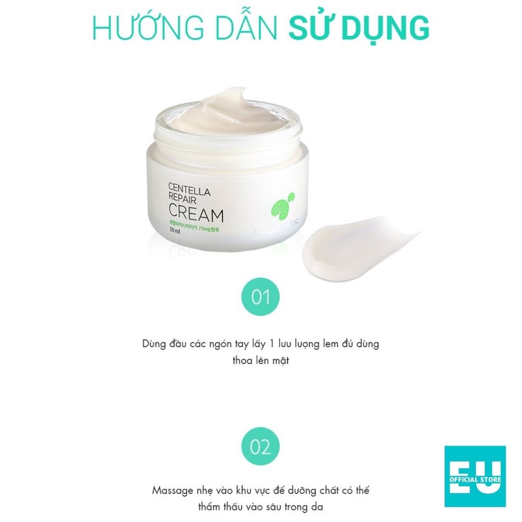 Kem Rau Má Goodndoc Centella Repair Cream Dưỡng Ẩm Phục Hồi Da 50ml