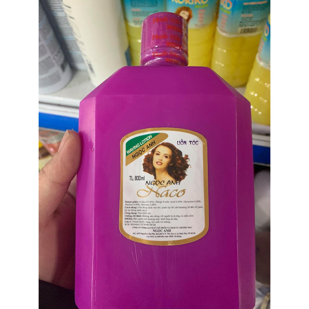 Uốn tóc nhân sâm hồng NACO Ngọc Anh 800ml
