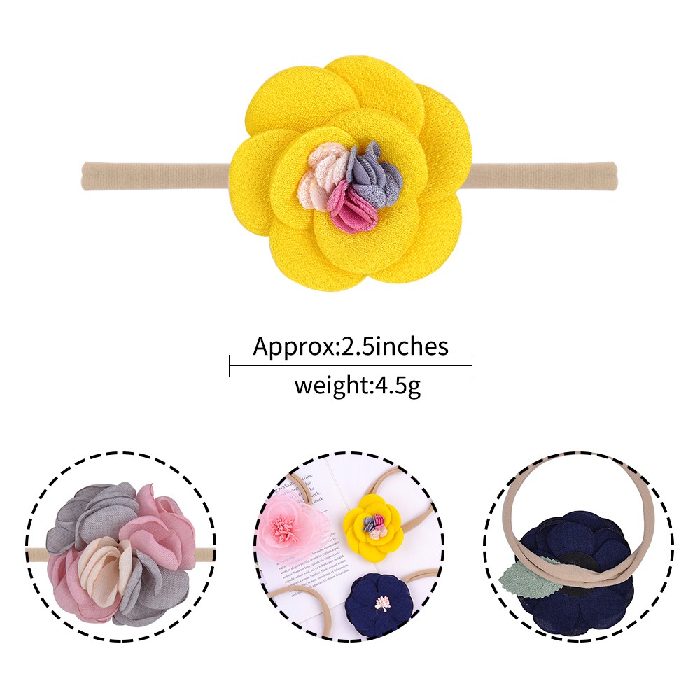 KIDSBOWS Bộ 10 băng đô thun đính bông hoa xinh xắn dễ thương dành cho bé gái sơ sinh/ mới biết đi