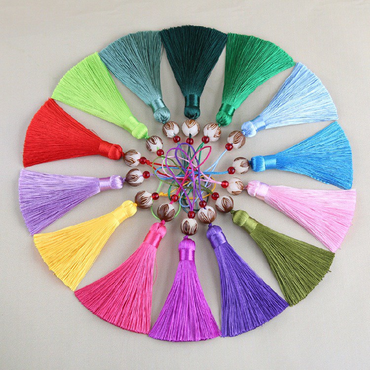 Dây Tua Rua Trang Trí Tượng Phật DIY Trên Xe Hơi - Phụ Kiện Trang Trí Xe Ô Tô , Decor Trụ Gỗ Sen