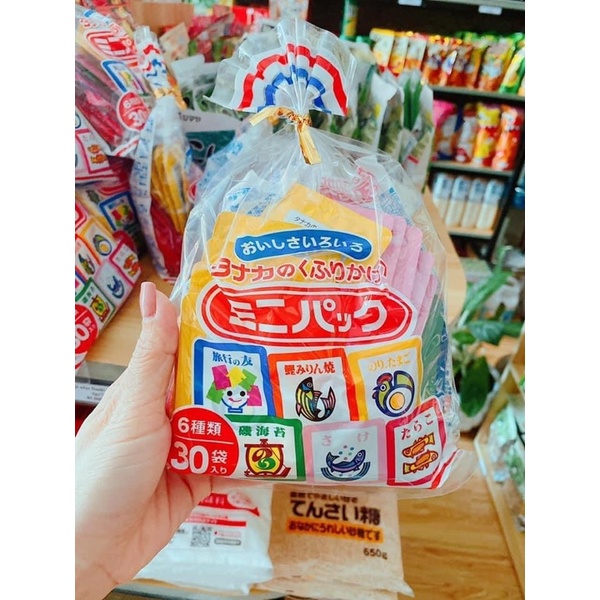 (Date 11/2023) Gia vị rắc cơm, cháo Tanaka Furikake Nhật Bản cho bé ăn dặm từ 1 tuổi