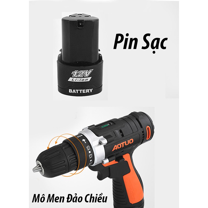 Máy Khoan , Máy Bắt Vít Aotuo 12V