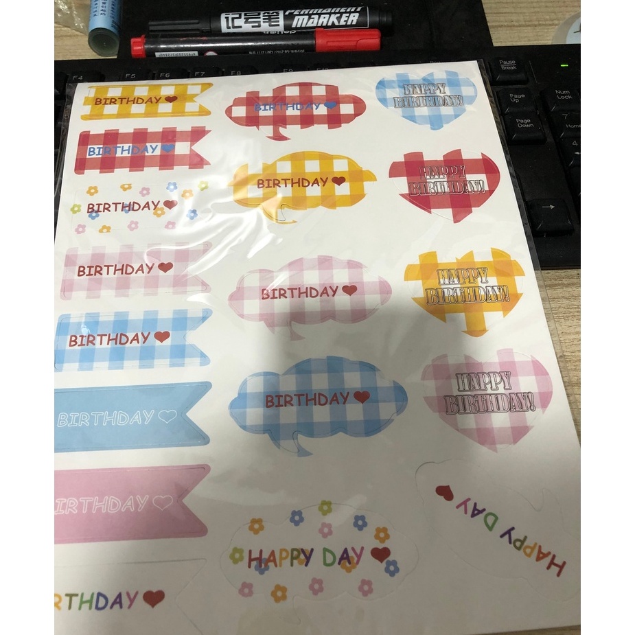 Set cắm giấy biển chỉ đường trang trí bánh sinh nhật, set cắm giấy chủ đề bánh kem