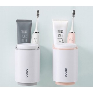 Giá cắm bàn chải, kem đánh răng kèm 2 cốc Ecoco 1905