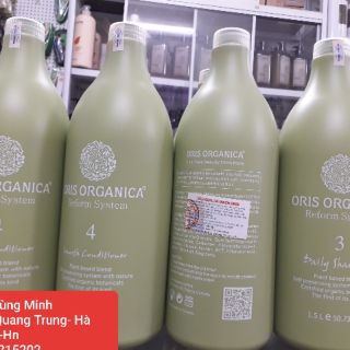 BỘ DẦU GỘI XẢ ORIS ORGANICA LÚA MẠCH PHỤC HỒI TÓC 1500ML×2