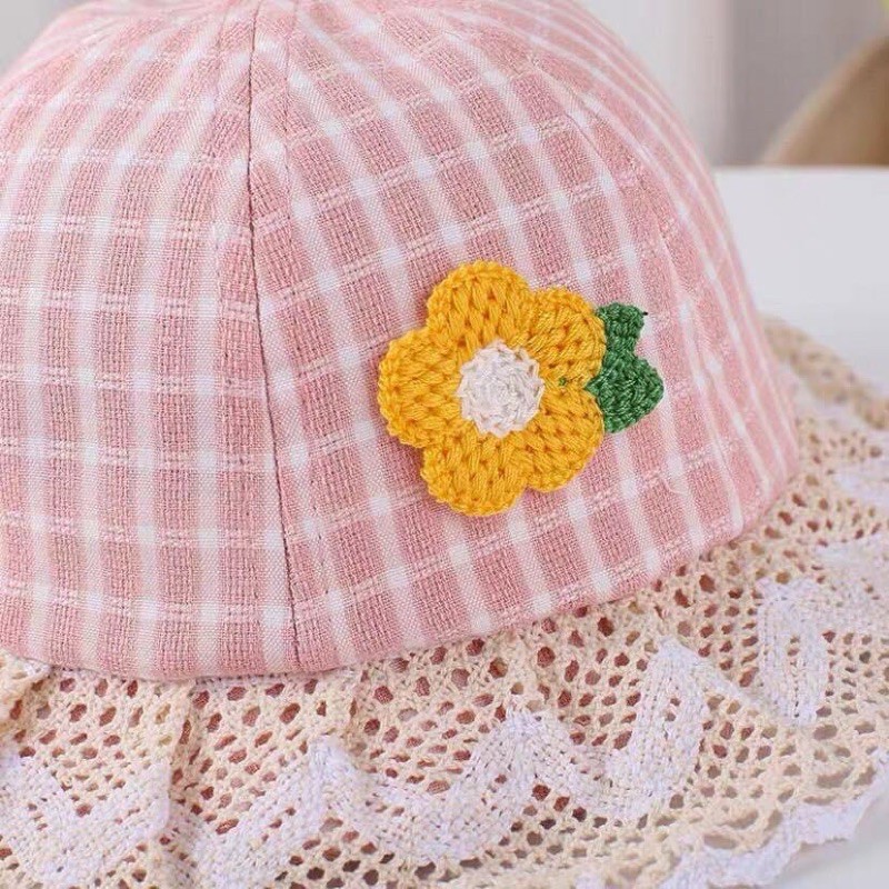 (ảnh thật) Mũ Sunflower viền ren