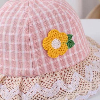 (ảnh thật) Mũ Sunflower viền ren