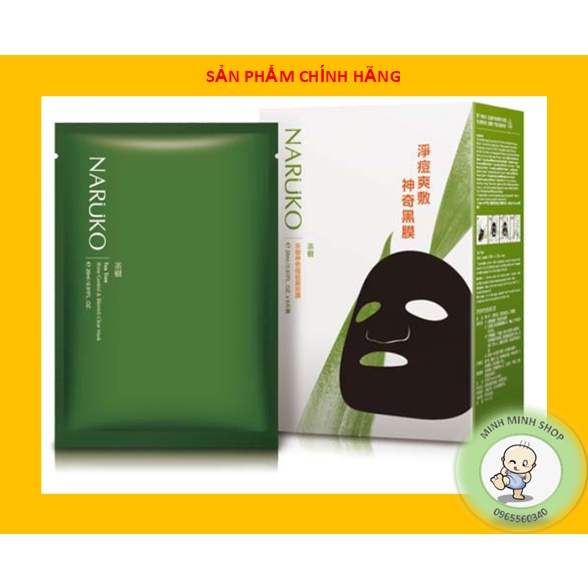 [CHÍNH HÃNG-BẢN ĐÀI] Mặt nạ Naruko Tràm trà Tee Tree Shine Control & Blemish Clear Mask 26ml/m