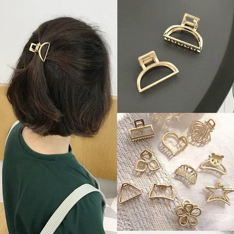 Set 8 Kẹp tóc càng cua loại nhỏ Hàn Quốc (MÀU VÀNG)