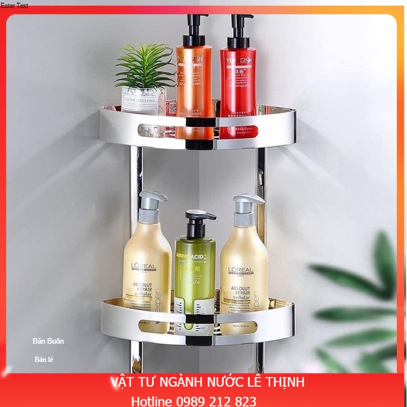 Kệ góc 2 tầng đựng đồ nhà tắm Inox 304 loại đẹp