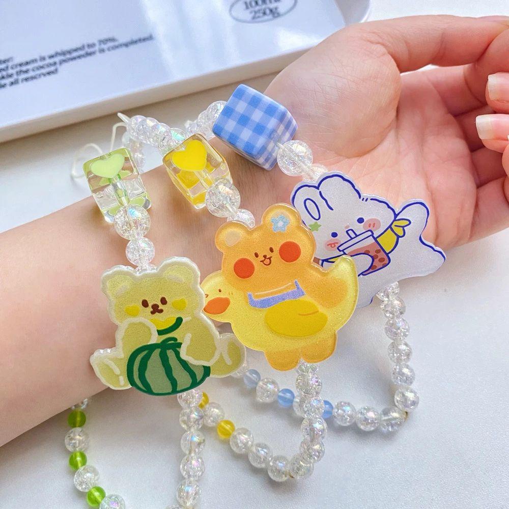 Dây Đeo Điện Thoại In Hình Gấu / Thỏ / Vịt Dễ Thương