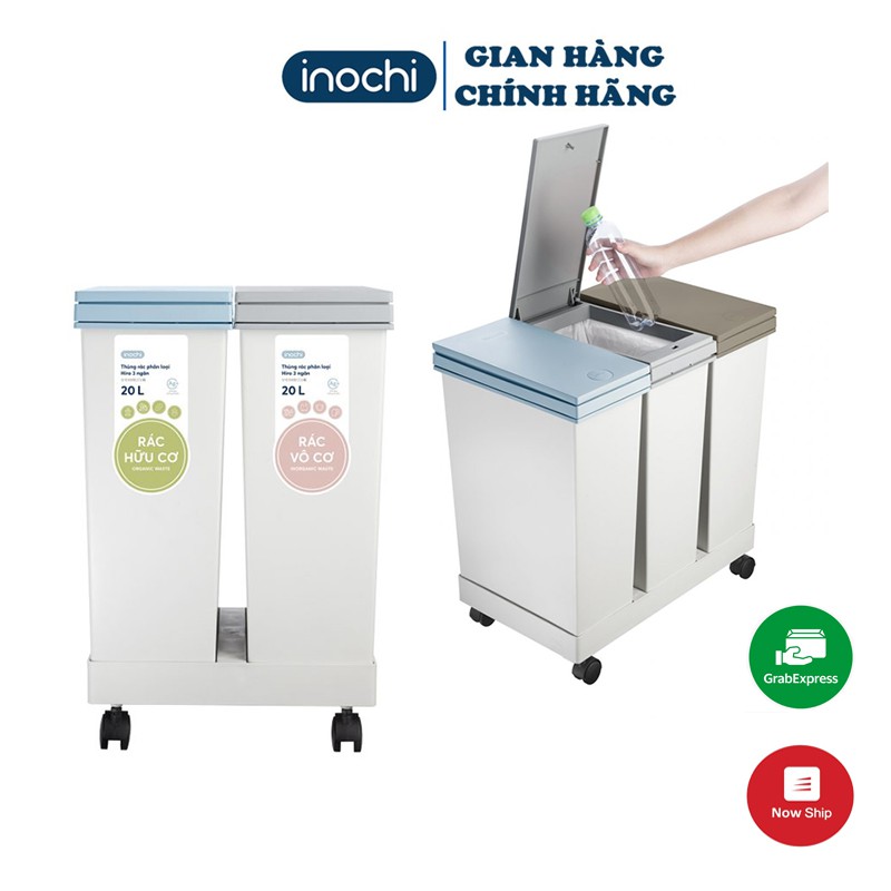 [ 2 size ] Thùng Rác Phân Loại Rác Tiện Lợi Sạch Sẽ Inochi Cao Cấp