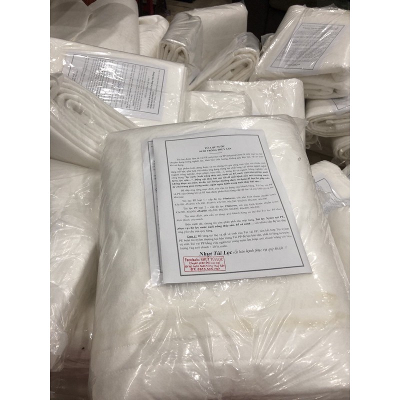 Túi Lọc Nước Nuôi Tôm Vải PP - 20Microns